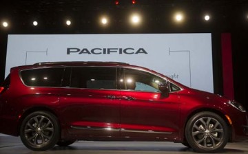 The all-new 2017 Fiat Chrysler Pacifica minivan is unveiled at the 2016 North American International Auto Show in Detroit on Jan 11, 2016.