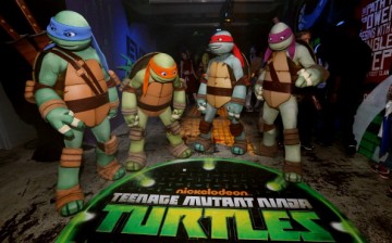 'Teenage Mutant Ninja Turtles' characters appear at NY Comic Con 2012 on October 12, 2012 in New York City. 