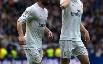 Real Madrid's Danny Carvajal (L) and Toni Kroos.