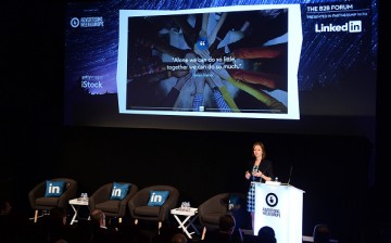 Jennifer Brett, Head of EMEA Insights for Marketing Solutions, LinkedIn attends the CMO's B2B Forum LinkedIn at Advertising Week Europe.