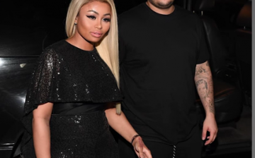 Rob Kardashian is seen with fiancee Blac Chyna.    