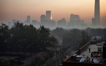Warm weather causes more ozone gas in the air-polluted Chinese capital of Beijing.