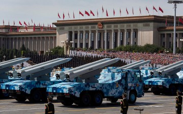 China holds a military parade to commemorate the end of World War II in Sept. 2015.