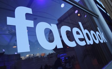 The Facebook logo is displayed at the Facebook Innovation Hub on February 24, 2016 in Berlin, Germany where the company is showcasing some of its newest technologies and projects. 
