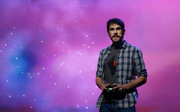 Hello Games, Sean Murray demonstrates 'No Man's Sky' during the Sony E3 press conference at the L.A. Memorial Sports Arena