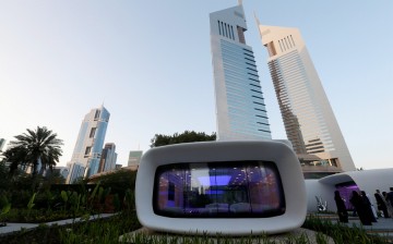 The world's first functional 3D printed offices are seen next to Emirates Towers in Dubai May 23, 2016. 