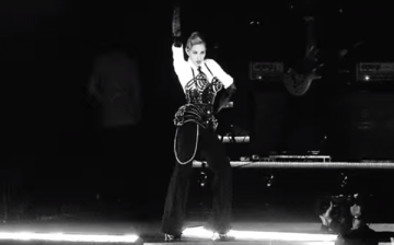 Madonna performs “Vogue” during her World Tour