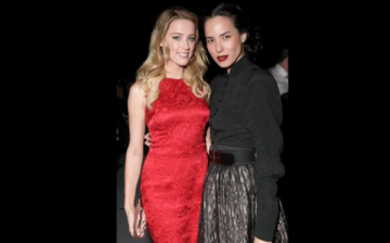 Amber Heard and ex-girlfriend Tasya van Ree attend GLAAD 25th anniversary party in 2010.