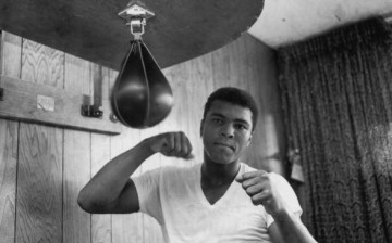 Boxing legend, Muhammad Ali trains in his gym on May 21, 1965. 