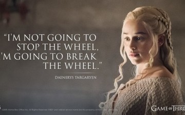 Daenerys Targaryen aspiring to take the Iron Throne leading the whole Westeros.