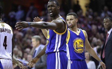 Harrison Barnes #40 of the Golden State Warriors reacts in Game 3 of the 2016 NBA Finals against the Cleveland Cavaliers at Quicken Loans Arena on June 8, 2016 in Cleveland, Ohio.