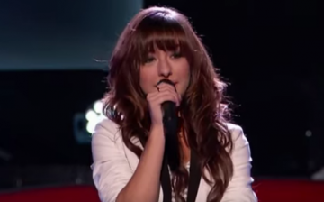 Christina Grimmie talks to the judges during her audition on 