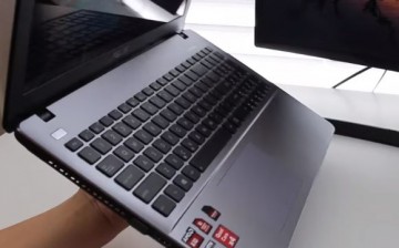 The ASUS laptop containing an AMD Radeon R6, not the Radeon RX 480M, is displayed