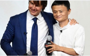 Alibaba founder Jack Ma with actor Tom Cruise. The company denied that it is buying Paramount Pictures despite being one of the major investors for Cruise's film 