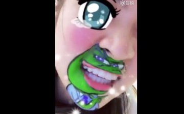 Girl with Green Frog Mouth