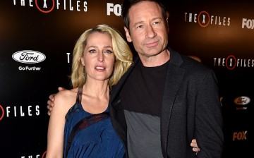 Actress Gillian Anderson and actor David Duchovny arrive at the premiere of Fox's 'The X-Files' at the California Science Center on January 16, 2106 in Los Angeles, California.
