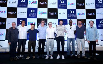 Star Trek Beyond cast at a Dubai press conference.