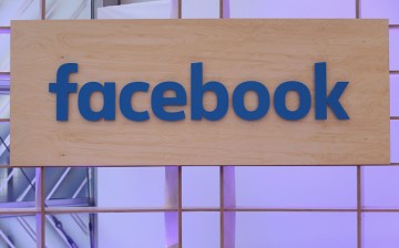 The Facebook logo is displayed at the Facebook Innovation Hub on February 24, 2016 in Berlin, Germany. 
