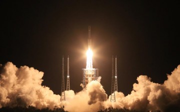 A Long March-7 carrier rocket lifts off from Wenchang Satellite Launch Center, south China's Hainan Province, June 25, 2016. 