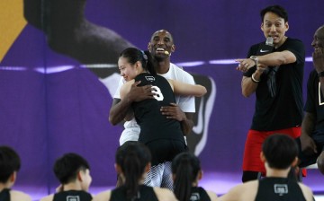 Kobe Bryant is in Taiwan to hold basketball clinics for young athletes. 