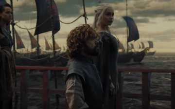 Daenerys Targaryen (Emilia Clarke) is sailing back to Westeros with Tyrion Lannister (Peter Dinklage).  