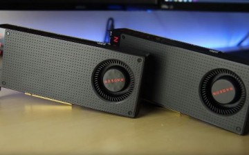 Two Radeon RX 480 cards are placed together on a table