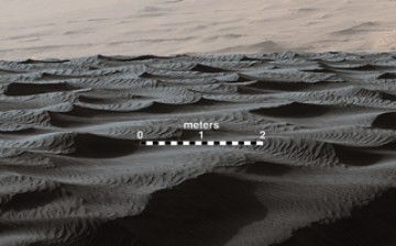 Two sizes of ripples are evident in this Dec. 13, 2015, view of a top of a Martian sand dune, from NASA's Curiosity Mars rover. Sand dunes and the smaller type of ripples also exist on Earth. The larger ripples are a type not seen on Earth nor previously 