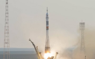 The Soyuz MS-01 spacecraft, carrying three Expedition 48-49 crew members, launches from the Baikonur Cosmodrome in Kazakhstan at 9:36 p.m. EDT Wednesday, July 6, 2016 (7:36 a.m. Baikonur time, July 7).