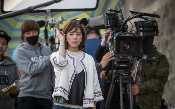 Choi Yoon-so, center, stands by on the set of a South Korean TV drama 'Gahwamansasung' or Bong's Happy Restaurant by MBC (Munhwa Broadcasting Corp.) on April 25, 2016 in Incheon, South Korea. 