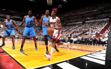 Kendrick Perkins and Mario Chalmers