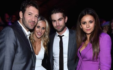 NFL player Tony Romo, Candice Crawford, Chace Crawford and Nina Dobrev attend DirecTV Super Saturday Night hosted by Mark Cuban's AXS TV and Pro Football Hall of Famer Michael Strahan at Pendergast Family Farm.