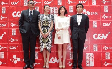 Director Karwai Wong joins 'The Grandmaster' stars Zhang Ziyi, Song Hye-Kyo and Tony Leung Chiu Wai at the 2013 Chinese Film Festival opening ceremony at Yeouido CGV  in Seoul, South Korea. 