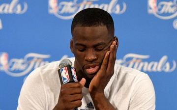 Draymond Green expresses his sadness after being defeated by the Cleveland Cavaliers in Game 7 of the 2016 NBA Finals