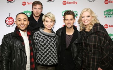 'Baby Daddy' stars Tahj Mowry, Derek Theler, Chelsea Kane, Jean-Luc Bilodeau and Melissa Peterman attend ABC's '25 Days Of Christmas' Celebration at Cucina at Rockerfellar Center on December 7, 2014 in New York City. 