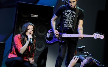 Bebe Rexha and Pete Wentz of Black Card's perform onstage at the 13th Annual Young Hollywood Awards at Club Nokia on May 20, 2011 in Los Angeles, California.