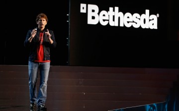 Game Director and Executive Producer at Bethesda Game Studios, Todd Howard speaks about 'Fallout 4' during the Bethesda E3 2015 press conference at the Dolby Theatre.