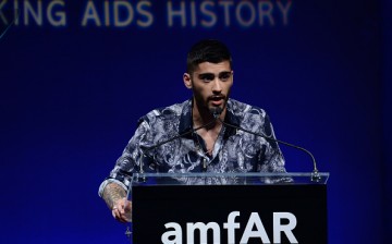 Zayn Malik speaks onstage during the 7th Annual amfAR Inspiration Gala at Skylight at Moynihan Station on June 9, 2016 in New York City.   