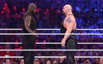Shaq and Big Show prepare for battle at WrestleMania 32 in the Andre The Giant Battle Royal.