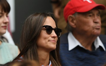 Pippa Middleton watches on in centre court on day seven of the Wimbledon Lawn Tennis Championships at the All England Lawn Tennis and Croquet Club on July 4, 2016 in London, England.