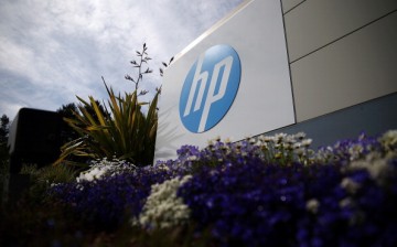 A sign is posted outside of the Hewlett-Packard headquarters on May 23, 2014 in Palo Alto, California. 