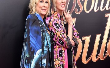 Actresses Jennifer Saunders (L) and Joanna Lumley attend the 'Absolutely Fabulous: The Movie' New York premiere at SVA Theater on July 18, 2016 in New York City. 