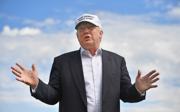 Republican presidential candidate Donald Trump visits Trump International Golf Links on June 25, 2016 in Aberdeen, Scotland.  