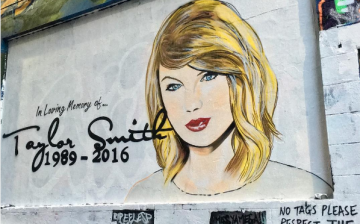 RIP Taylor Swift mural painted by Lushsux on a wall in Melbourne, Australia.