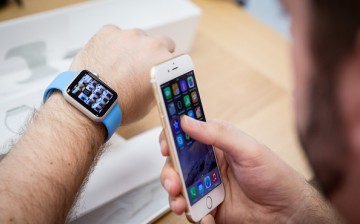 The Apple Watch, which has only been released a month ago, is being used along with an iPhone.