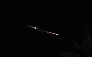 Nellis Air Force Base officials confirm the light in the sky was a meteor breaking up. 