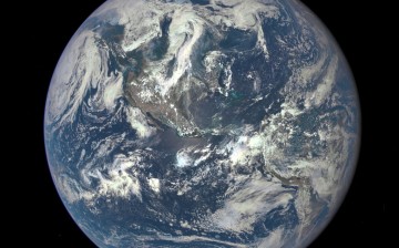 In this handout provided by the National Aeronautics and Space Administration, Earth as seen from a distance of one million miles by a NASA scientific camera aboard the Deep Space Climate Observatory spacecraft on July 6, 2015.