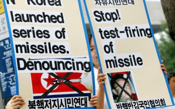 North Korea fired a ballistic missile off Japanese waters following South Korea's plan to deploy American anti-missile system. 