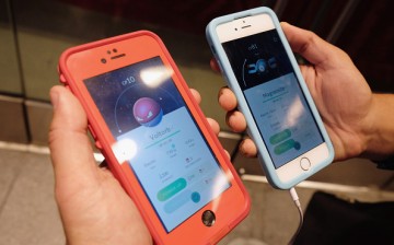 Two players playing Pokemon Go as the augmented-reality location-based game takes the world by storm. 
