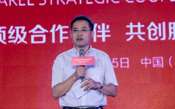 Jeff Zhang, who is also president of Alibaba Group's China Retail Markeplaces, speaks during the Tmall Apparel Strategic Cooperation Conference in Hangzhou, Zhejiang Province, last year.