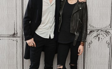 Theo James and Shailene Woodley visit AOL Build at AOL Studios In New York on March 17, 2015 in New York City. 